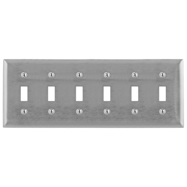 Screw Mount, Number of Gangs: 6-Gang Stainless Steel, Type 302/304